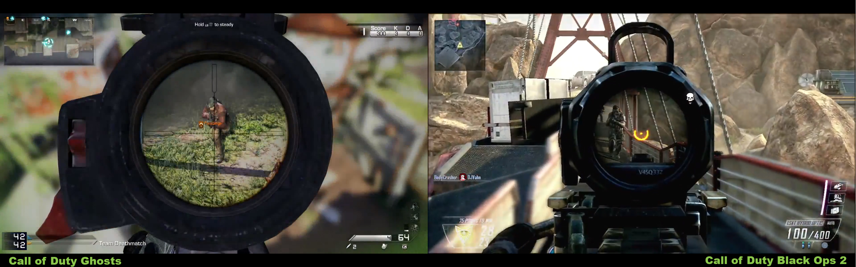 CoD Ghosts PS3 vs CoD Ghosts PS4 